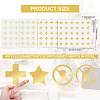 Olycraft 80 Sheets 4 Patterns PVC Waterproof Self-Adhesive Sticker Sets STIC-OC0001-10C-2