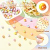 100Pcs Two-tone Opaque Spray Painted Glass Beads GLAA-CJ0002-94-3
