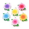 Opaque Resin Pendants RESI-D016-02A-5