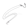 Ion Plating(IP) 304 Stainless Steel Cable Chain Necklaces NJEW-G081-06-3