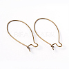 Brass Hoop Earrings Findings Kidney Ear Wires EC221-4NFAB-1