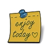 Word Enjoy Today Alloy Enamel Brooch Pins JEWB-R021-06C-1