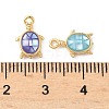Rack Plating Brass & Shell Pendants KK-I357-13G-3