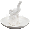 1Pc Elephant Shape Porcelain Jewelry Plate DJEW-SC0001-09-1