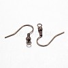 Antique Bronze Brass Earring Hooks X-KK-Q361-AB-2