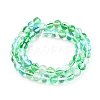 Electroplate Transparent K9 Glass Beads Strands GLAA-L028-8mm-A04-3