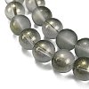 Frosted Transparent Glass Bead Strands GLAA-P065-10mm-12-4