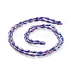Electroplated Opaque Glass Beads Strands EGLA-L015-FR-B04-3