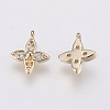 Brass Micro Pave Cubic Zirconia Charms ZIRC-F081-13G-2