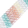Electroplate Imitation Jade & Opaque & Transparent Glass Beads Strands EGLA-Q135-8MM-A08-1