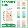 48Pcs 6 Colors Luminous Resin Dog Figurine DJEW-TA0001-43-5