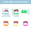 100Pcs 5 Style Handmade Polymer Clay Beads FIND-FW0001-33-4