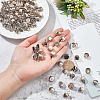  120Pcs 40 Style Half Round & Bowknot & Star & Flower Small Instant Buttons Brooch Pins DIY-NB0007-34-3