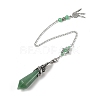 Natural Green Aventurine Cone Dowsing Pendulum Big Pointed Pendants AJEW-Z041-01E-AS-3