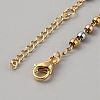 304 Stainless Steel Jesus & Cross Link Bracelet with 201 Stainless Steel Beaded Chains BJEW-WH0012-20D-2