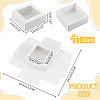 Square Paper Storage Gift Boxes with Clear Visible Window CON-WH0095-64A-2