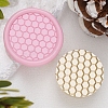 Texture Theme Roung Brass Stamp Head AJEW-M036-06A-G-1