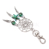 10Pcs 5 Styles Woven Net/Web with Wing Alloy Pendant Decorations HJEW-JM02975-01-5