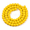 Opaque Solid Color Glass Beads Strands GLAA-T032-P6mm-08-3