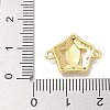 Rack Plating Brass Micro Pave Clear Cubic Zirconia Star with Virgin Mary Connector Charms KK-L224-096G-3