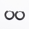 304 Stainless Steel Huggie Hoop Earrings LS-EJEW-F111-16mm-B-1