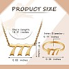 Angel Number Pendant Necklace & Open Cuff Ring JX201A-3