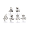 Tarnish Resistant 201 Stainless Steel Barbell Cartilage Earrings EJEW-R147-40-2