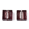 Handmade Silver Foil Lampwork Beads FOIL-S006-12x12mm-05-2