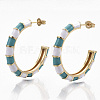 Brass Stud Earrings EJEW-S209-12A-1