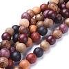 Natural Wood Beads Strands X-WOOD-F008-07-A-1