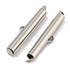 Brass Slide On End Clasp Tubes KK-N254-119P-05-2