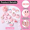 15Pcs 15 Styles Food Grade Eco-Friendly Silicone Focal Beads SIL-YW0001-51-2
