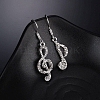 Musical Note Rhinestone Asymmetrical Earrings PW-WG64156-01-1