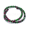 Synthetic Ruby in Zoisite Beads Strands G-F216-6mm-26-1-2
