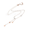 Ion Plating(IP) 304 Stainless Steel with Polymer Clay Rhinestone Necklaces NJEW-G081-09RG-2