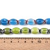 Handmade Millefiori Lampwork Chevron Beads Strands LAMP-T022-14M-5