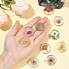 10Pcs 5 Colors Transparent Clear Epoxy Resin Pendants RESI-YW0005-03-3