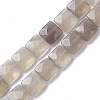 Natural Grey Agate Beads Strands G-K359-B12-01-1