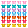 56Pcs 7 Colors Spray Painted Alloy Beads FIND-TA0002-99-2