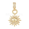 Brass Micro Pave Cubic Zirconia Pendants KK-H518-01A-G-1