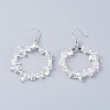 Natural Quartz Crystal Dangle Earrings EJEW-E255-D15-2