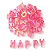 UV Plating Rainbow Iridescent Acrylic Beads OACR-C012-02A-1-1