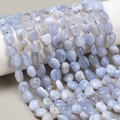 Nautral Blue Lace Agate Beads Strands G-H330-A01-1