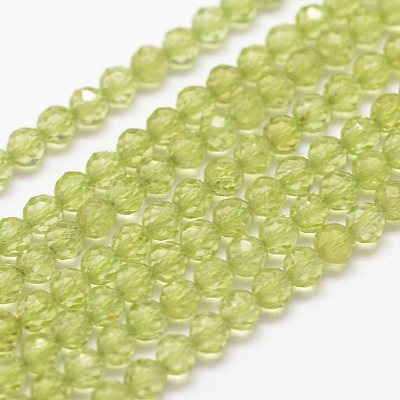 Natural Peridot Beads Strands LS-G-F460-52-1