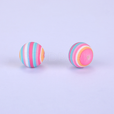 Printed Round Silicone Focal Beads SI-JX0056A-56-1