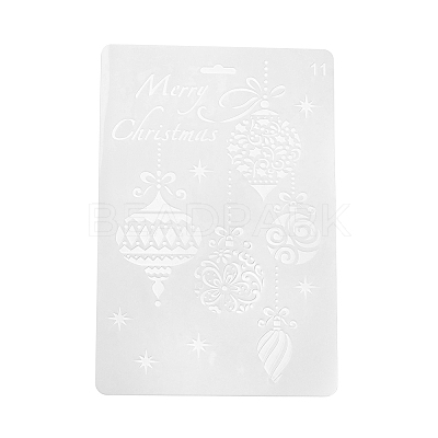 Creative Christmas Plastic Drawing Stencil DIY-L007-11-1