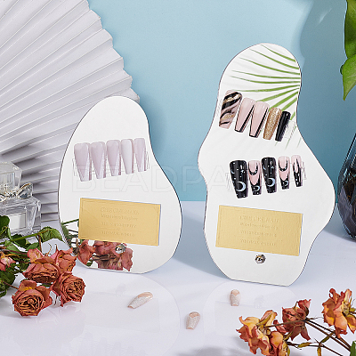 2 Sets 2 Style Acrylic Mirror Nail Art Display Board ODIS-PH0001-66-1