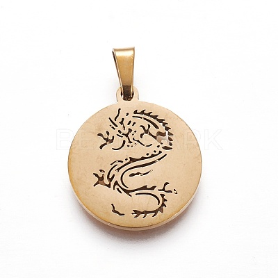 304 Stainless Steel Pendants STAS-P234-45G-1