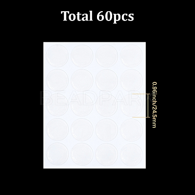 60Pcs Epoxy Resin Stickers KY-SP0001-69-1
