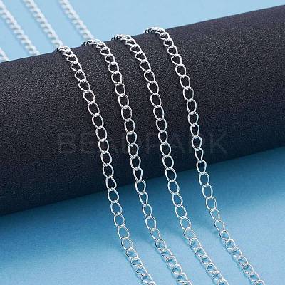 Brass Twisted Chains CHC-Q001-5x4mm-S-1